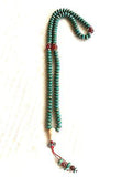 Handmade Turquoise Mala Necklace（8008), 108 Beads, 10mm oblate bead