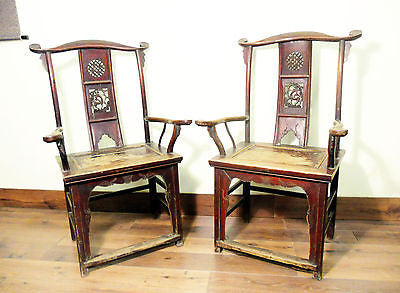 Antique high discount back wooden chair