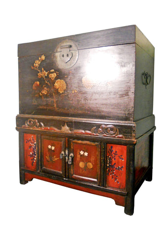 Antique Chinese Hand-Painted Chest On Chest (5979), Circa 1800-1849