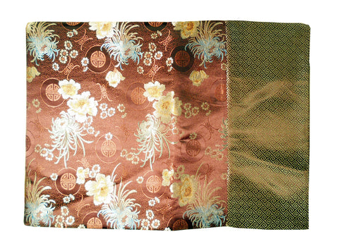 Custom-Made in USA, Art Silk Throw or Bed Scarf, (6106) Multi-Color