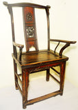 Antique Chinese High Back Arm Chair (2807), Circa 1800-1849