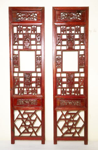 Antique Chinese Screen Panels (3358)(Pair); Cunninghamia Wood, Circa 1800-1849