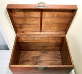 Antique Chinese Trunk Red Lacquer Hand Painted Trunk (3418) Circa 1800-1849