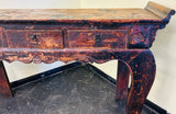 Antique Tall Temple Altar Table (3705), Zelkowa Wood, Circa 1800-1949