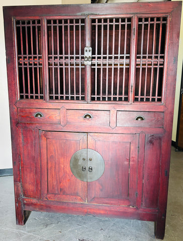 Antique Chinese Ming Latticework Cabinet (3716), Circa 1800-1849