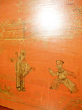Antique Chinese Trunk Red Lacquer Hand Painted Trunk (5590) Circa 1800-1849