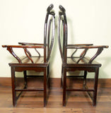 Antique Chinese High Back Arm Chairs (5906)(Pair), Circa 1800-1849