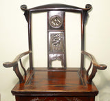 Antique Chinese High Back Arm Chairs (5906)(Pair), Circa 1800-1849