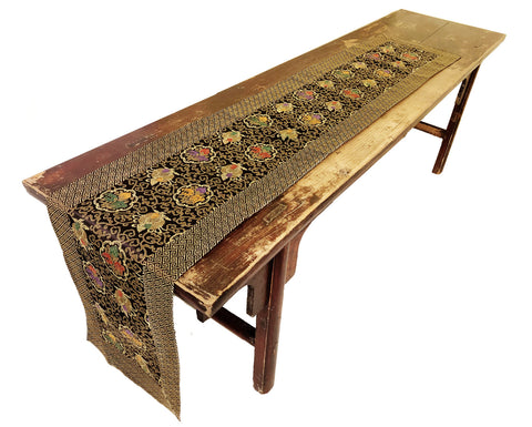 Custom-Made in USA, Art Silk Table or Bed Runner (6038)