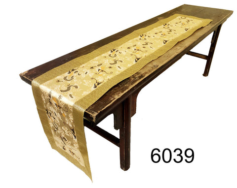 Custom-Made in USA, Art Silk Table or Bed Runner (6039)