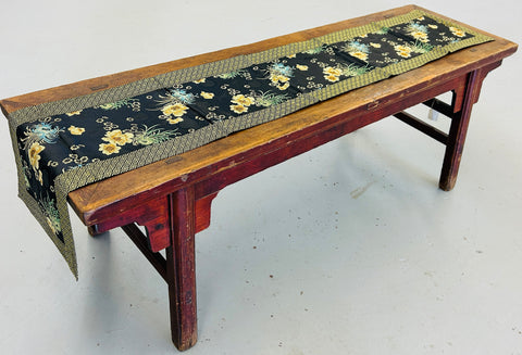 Custom-Made in USA, Art Silk Table or Bed Runner (6049)