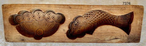 Antique Hand Carved Wooden Candy/Cookie/Cake Mold (7374), Circa Late of 1800