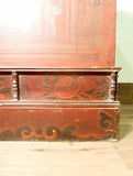 Antique Chinese Hand Painted Trunk (5712), Red Lacquer, Circa 1800-1849