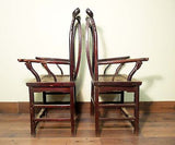 Antique Chinese High Back Arm Chairs (5512) (Pair), Circa 1800-1849