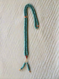 Handmade Turquoise Mala Necklace（8018), 108 Beads at 7mm Each