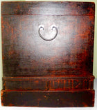 Antique Chinese Red Lacquer Trunk (2647), Circa 1800-1849