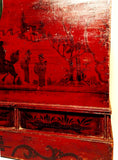 Antique Chinese Hand Painted  Red Trunk (2652), Circa 1800-1849