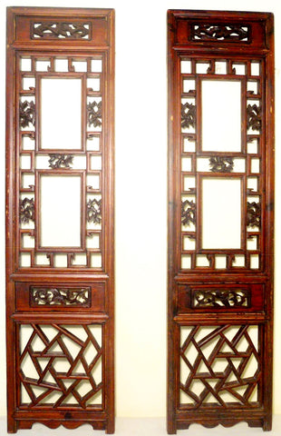 Antique Chinese Screen Panels (2783)(Pair) Cunninghamia Wood, Circa 1800-1849