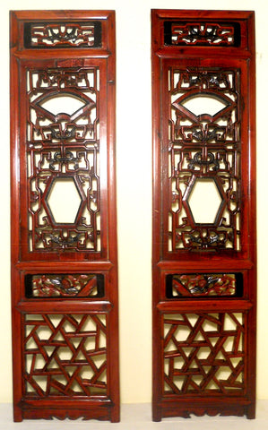 Antique Chinese Screen Panels (2796) (Pair) Cunninghamia wood