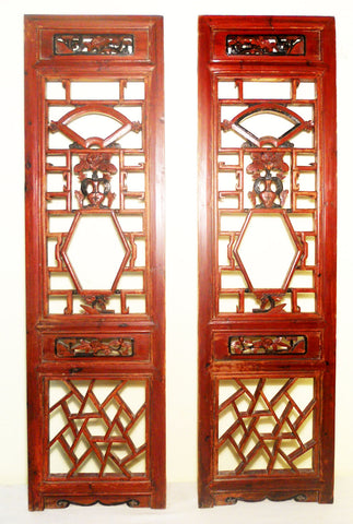 Antique Chinese Screen Panels (2817) (Pair), Circa 1800-1849