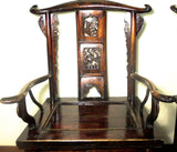 Antique Chinese Arm Chairs (3014)(Pair), High Back, Circa 1800-1849
