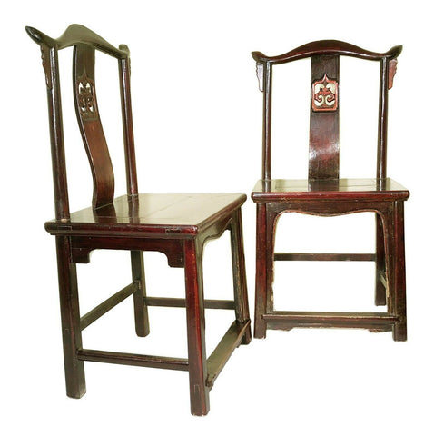 Antique Chinese High Back Chairs (3375) (Pair), Circa 1800-1849