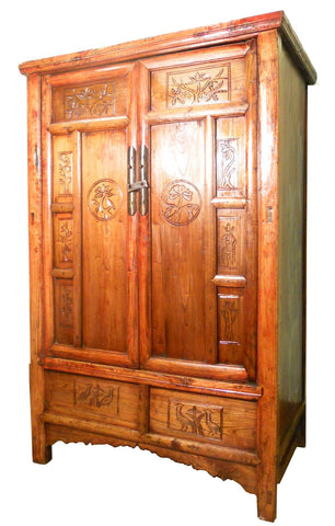 Antique Chinese Carved Cabinet (5611), Circa 1800-1849