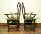 Antique Chinese High Back Arm Chairs (5799), Circa 1800-1849