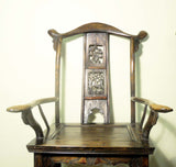 Antique Chinese High Back Arm Chairs (5802) (Pair), Circa 1800-1849