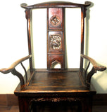 Antique Chinese High Back Arm Chair (5858), Circa 1800-1849