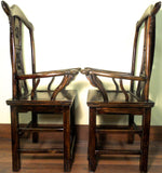 Antique Chinese High Back Arm Chairs (5870) (Pair), Circa 1800-1849