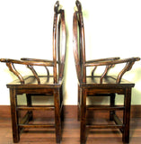 Antique Chinese High Back Arm Chairs (5870) (Pair), Circa 1800-1849