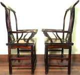 Antique Chinese High Back Arm Chairs (5878) (Pair), Circa 1800-1849