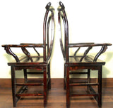 Antique Chinese High Back Arm Chairs (5878) (Pair), Circa 1800-1849