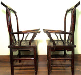 Antique High Back Arm Chairs (5885) (Pair), Circa 1800-1849