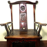 Antique High Back Arm Chairs (5885) (Pair), Circa 1800-1849