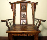 Antique Chinese High Back Arm Chairs (5909) (Pair), Circa 1800-1949