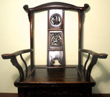 Antique Chinese High Back Arm Chairs (5911)(Pair), Circa 1800-1849