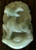 Natural Jadeite Celadon Green Jade Tablet/Pendant (7086)