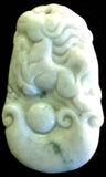 Natural Jadeite Light Celadon Green Jade Tablet/Pendant (7089)