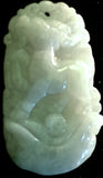 Natural Jadeite Light Celadon Green Jade Tablet/Pendant (7091)