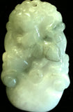Natural Jadeite Celadon Green Jade Tablet/Pendant (7093)