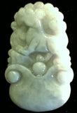 Natural Jadeite Celadon Green Jade Tablet/Pendant (7097)
