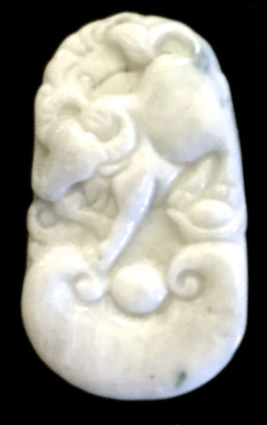 Natural Jadeite White Jade Tablet/Pendant (7105)
