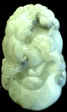 Natural Jadeite Celadon Green Jade Tablet/Pendant (7112)