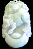 Natural Jadeite Light Lavender/Green Jade Tablet/Pendant (7117)