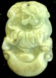 Natural Jadeite Celadon Green Jade Tablet/Pendant (7124)