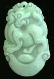 Natural Jadeite Celadon Green Jade Tablet/Pendant (7127)