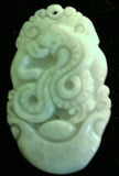 Natural Jadeite Light Celadon Green Jade Tablet/Pendant (7129)