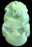 Natural Jadeite Celadon Green Jade Tablet/Pendant (7130)
